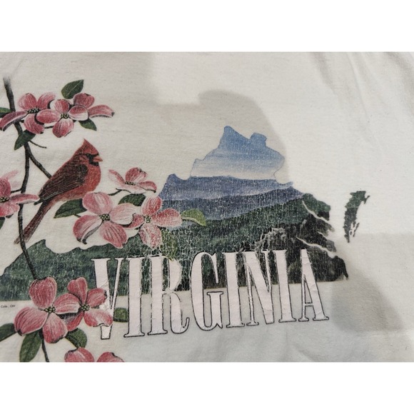 Vintage Men's Virginia‎ VA State Bird Nature Tshirt Size 2xlarge Made in USA - Picture 3 of 6